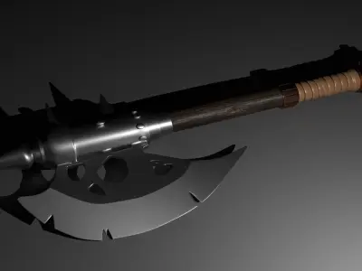 Fighting ax Low-poly 3D model