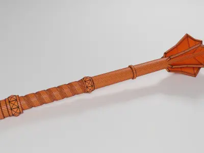 Valkyrie Battle Mace Low-poly 3D model