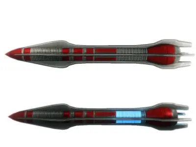 Missile 5 sci-fi low poly Low-poly 3D model