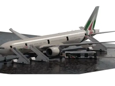 ALITALIA BOEING 777-300ER 3D model