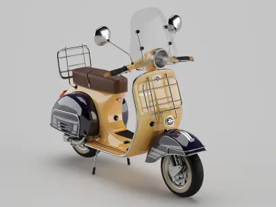 Vespa 5 Motorbike 3D model