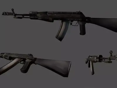 Abakan AN94 LowPoly Low-poly 3D model