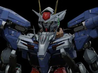 GN-0000GNHW7SG 00 Gundam Seven SwordG 3D 3D model