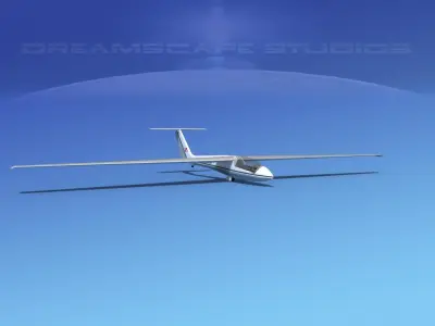 SZD-22 Mucha Glider V02 3D model