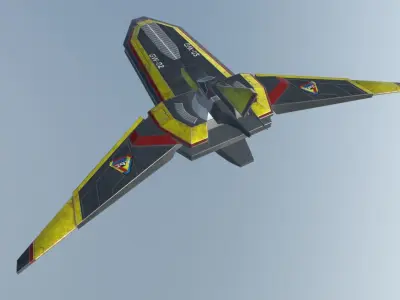 GUTS WING 2 ultrman tiga plane aircraft Low-poly 3D model Low-poly 3D model