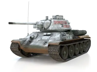 OT-34-76 - Soviet Flamethrower Tank - DD 3D model