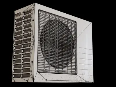 Low poly Air Conditioner Unit 2 Low-poly 3D model