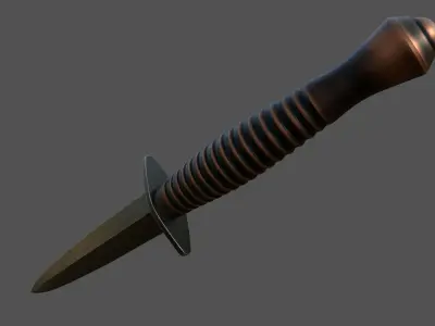 Fairbairn Sykes fighting knife Free low-poly 3D model