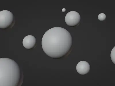 Bubbles - made in Blender Low-poly 3D model