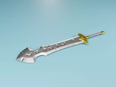 Executioners Sword game ready  Free low-poly 3D model