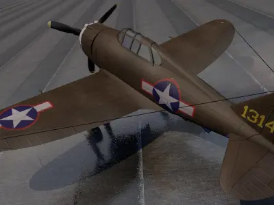 Republic P-43 Lancer 3D model