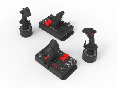 Aircraft control joystick  3D model