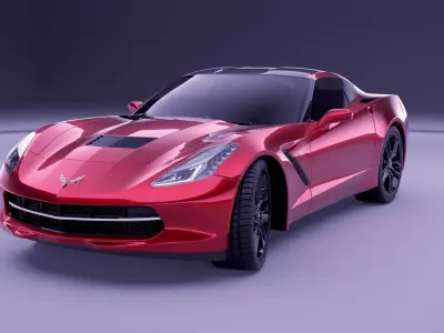 Chevrolet Corvette Stingray C7 3D model blender Free 3D model