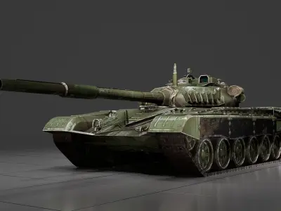 M-84-lowpoly-tank tank Low-poly 3D model