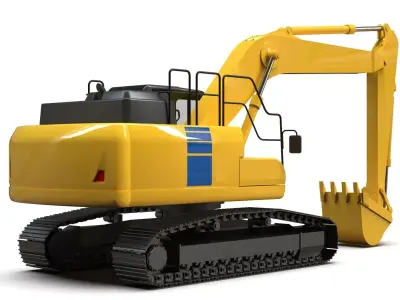PC220LC-10 Hydraulic Crawler Excavator 3D model
