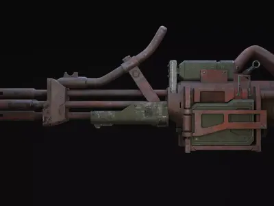 Bazrosh Rifle Scifi Game Ready Free low-poly 3D model