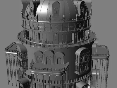 Fantasy tower 3D model