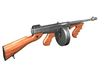 Thompson Model 1928 Submachine Gun 3D model
