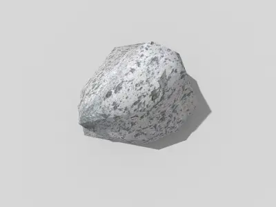low poly rock Low-poly 3D model