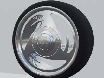 Billet Star Japan - 3spoke unknown name wheel Low-poly 3D model