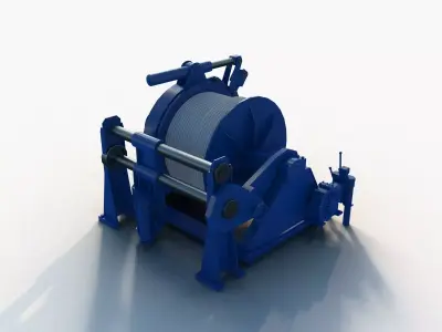 Stern Winch for Commercial Ships 3D model