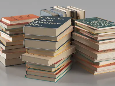 Pile of Books 3D model