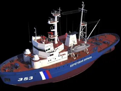 Border patrol ships project 745 p 3D model