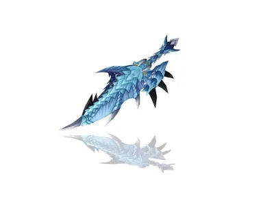 Dragon Scales Dagger Low-poly 3D model