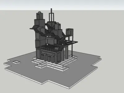 Temple 1 - Lost Temple Low-poly 3D model