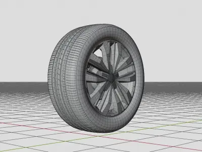 Amarok highline doublecab UK Spec 2020 Wheel 3D Model 3D model