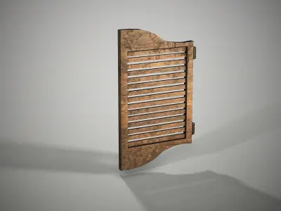 Western Saloon Door - PBR Game Ready Low-poly 3D model Low-poly 3D model