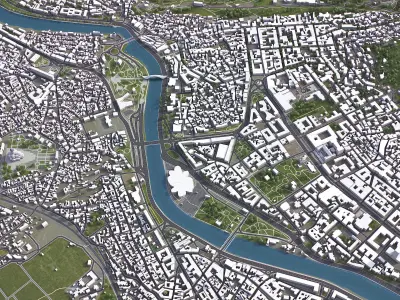 Tbilisi Low-poly 3D model