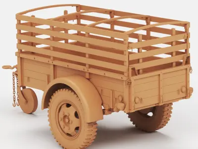 Ben Hur wooden trailer G 518 3D print model
