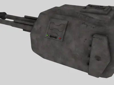 Sci-fi gun turret Free 3D model