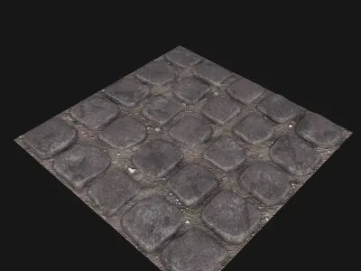 Paving Stones Tileable 3D model