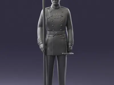 000112 Soviet Naval Officer in Parade Dress 0116 3dp 3D print model