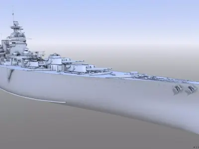BATTLESHIP HMS RODNEY 3D model
