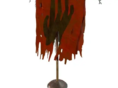 Orc Flag - Game Ready Low-poly 3D model