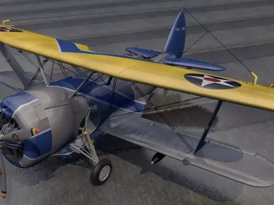 Curtiss SBC-4 Helldiver 3D model