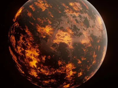 Planet Space Ready to game Low-poly 3D model 12