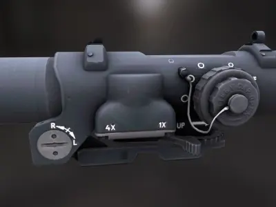 Rifle Scope ELCAN Specter Low-poly 3D model