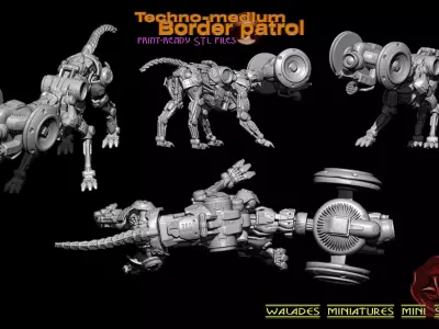 Techno-medium Border patrol 3D print model