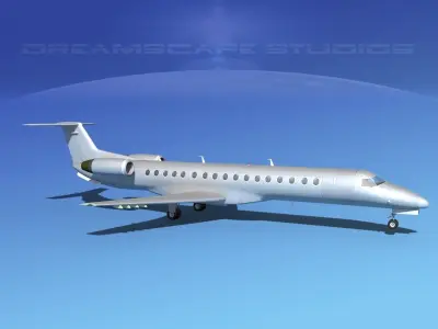 Embraer ERJ-145 Bare Metal 3D model