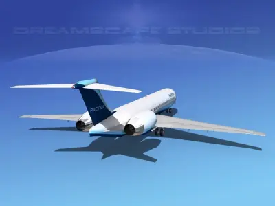 McDonnell Douglas MD-87 Pacifica Charter 3D model