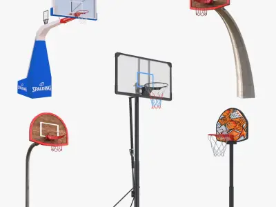 Basketball Hoops 3D Models Collection 4 3D model