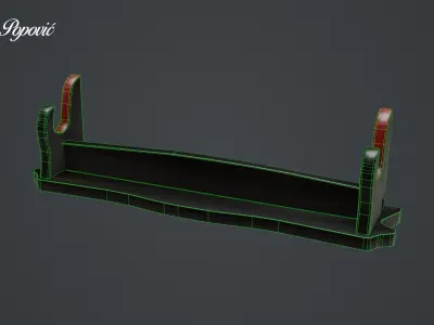 Katana Stand Low-poly 3D model