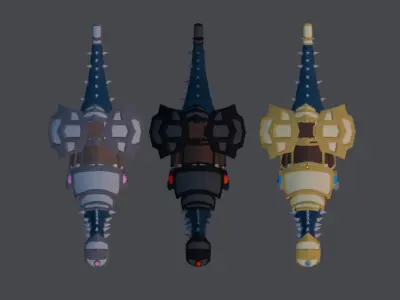 Simplistic Armored Dino Mount Low-poly 3D model