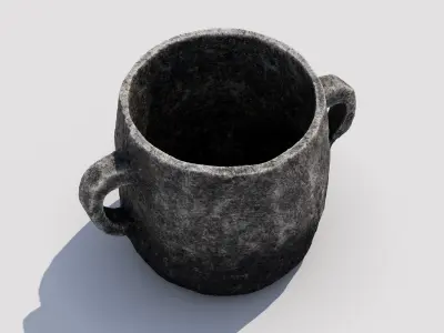 Stone Pot Low-poly 3D model