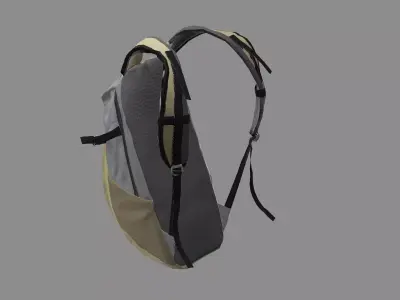 Backpack Camping Handle bag 06 Low-Poly 3D Model 3D model