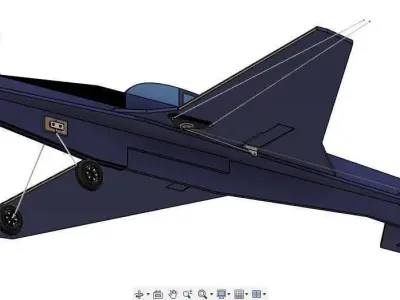 SS Control Line Aircraft Modified Bugatti 100p  3D model